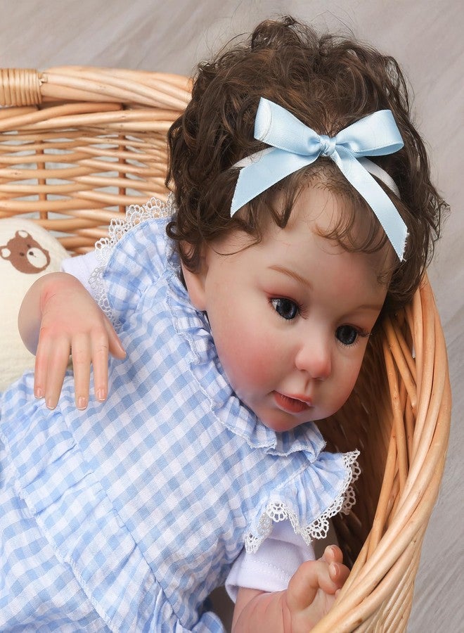 KSBD Reborn Baby Dolls - 18 Inch Realistic Baby Doll Newborn Girl Real Life Baby Dolls with Lifelike Hair, Eyelashes Handmade Weighted Soft for Kids 3+ with Accessories and Gift Box - Image 2